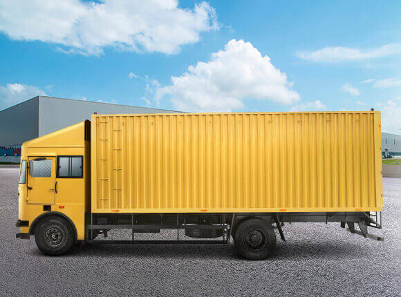 Tata trucks container flat view