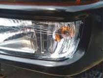 Clear lens wrap-around head lamp for superior visibility coupled with chic styling
